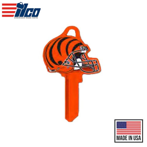 Ilco - NFL TeamKeys - Helmet Edition - Key Blank - Cincinnati Bengals - SC1 (5 Pack) Ilco - NFL TeamKeys - Helmet Edition - Key Blank - Cincinnati Bengals - SC1 (5 Pack)